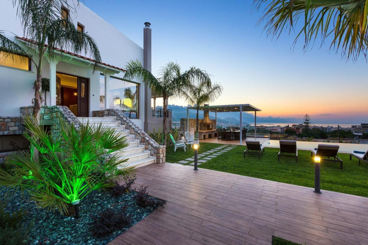 Villa Anemeli - Luxury Pool Villa With Gorgeous Seaview Kíssamos Exterior foto