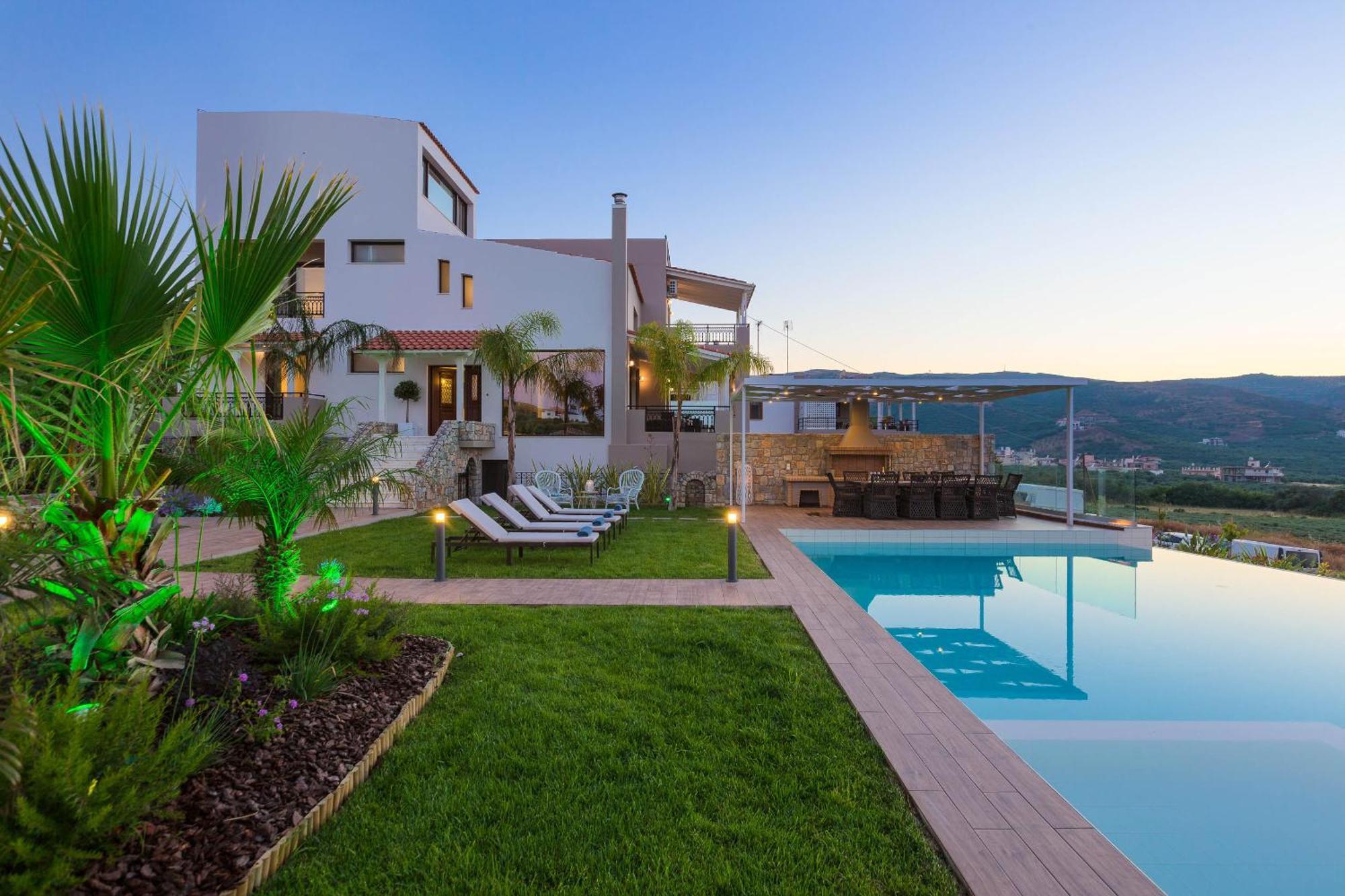 Villa Anemeli - Luxury Pool Villa With Gorgeous Seaview Kíssamos Exterior foto